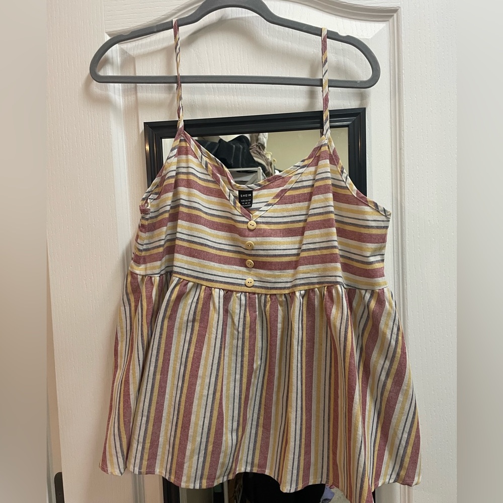 Striped oversized tank